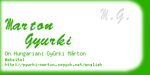 marton gyurki business card