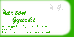 marton gyurki business card